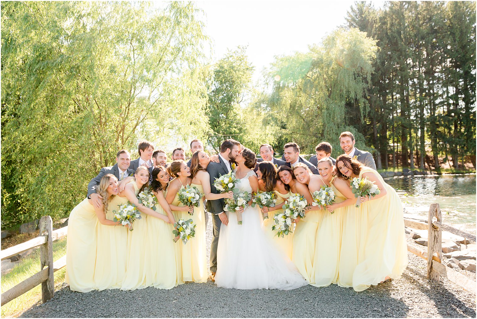 Bridal party at Windows on the Water at Frogbridge