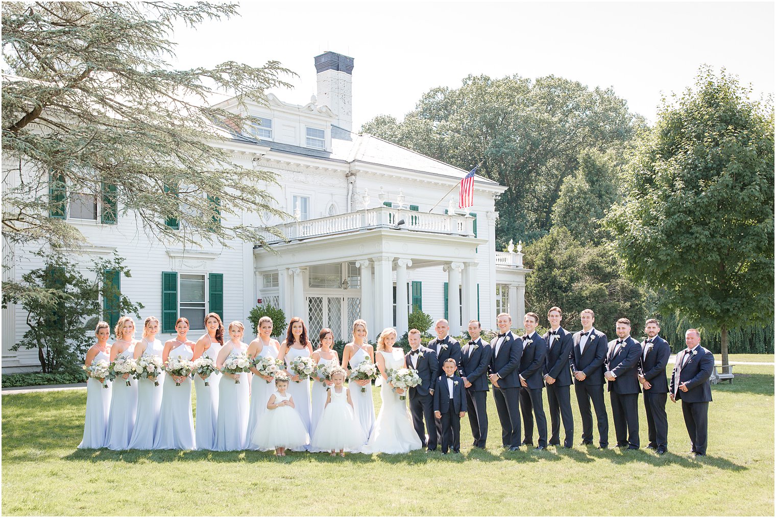 Bridal party at Freslinghuysen Arboretum in Morristown, NJ