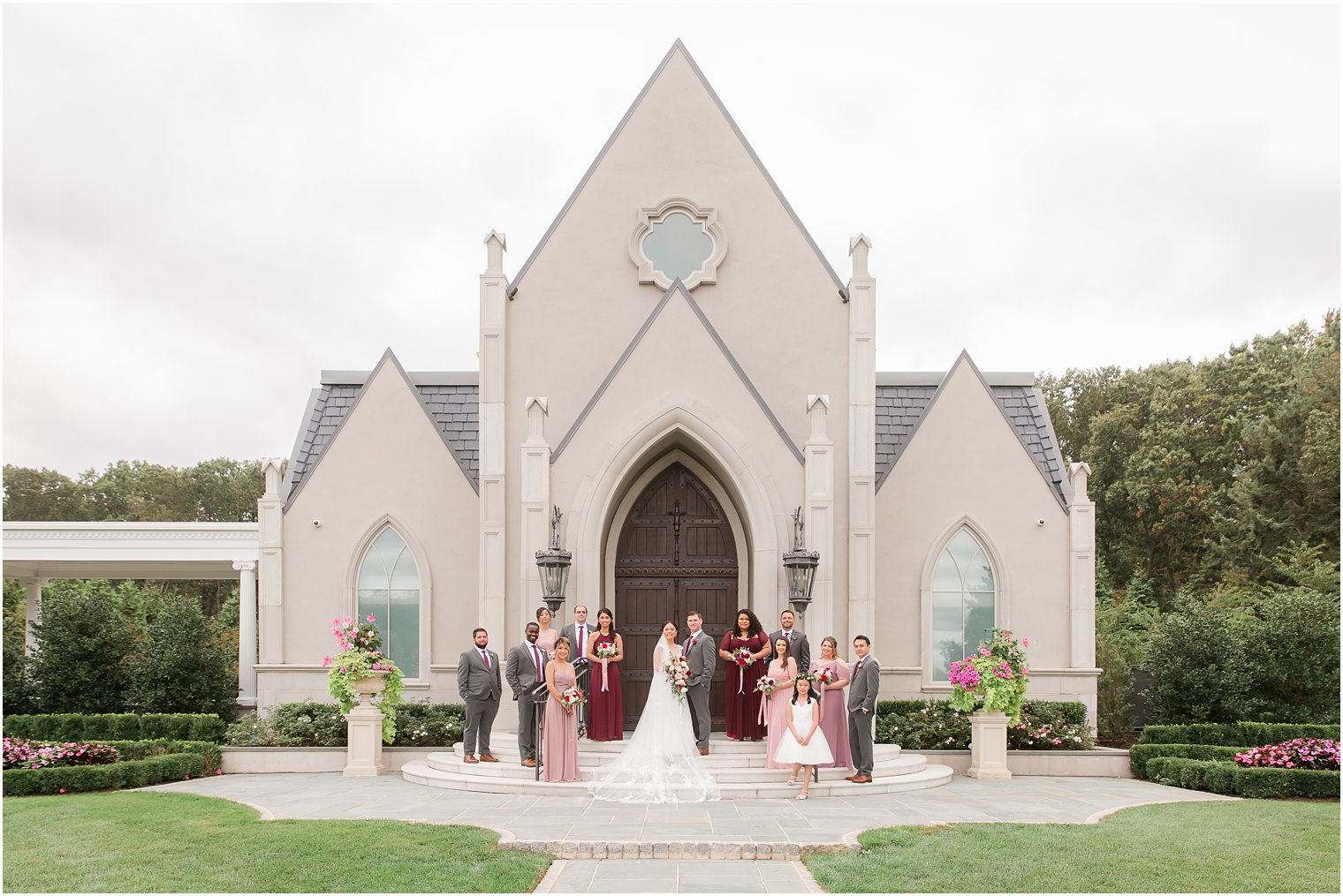 Bridal party at Park Chateau Estate chapel