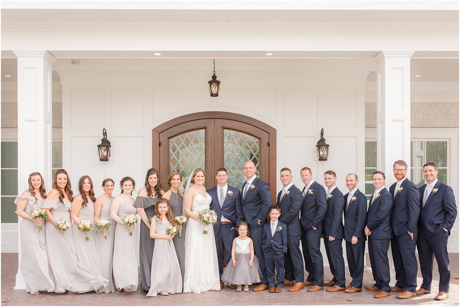 Bridal party photo at The Mill Lakeside Manor in Spring Lake, NJ