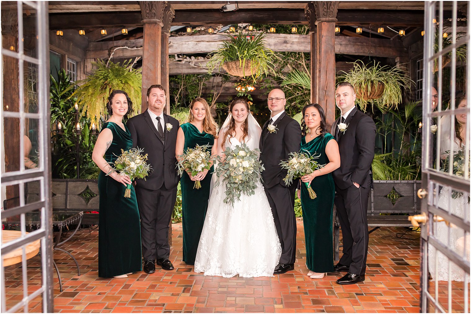 Bridal party at Pleasantdale Chateau 