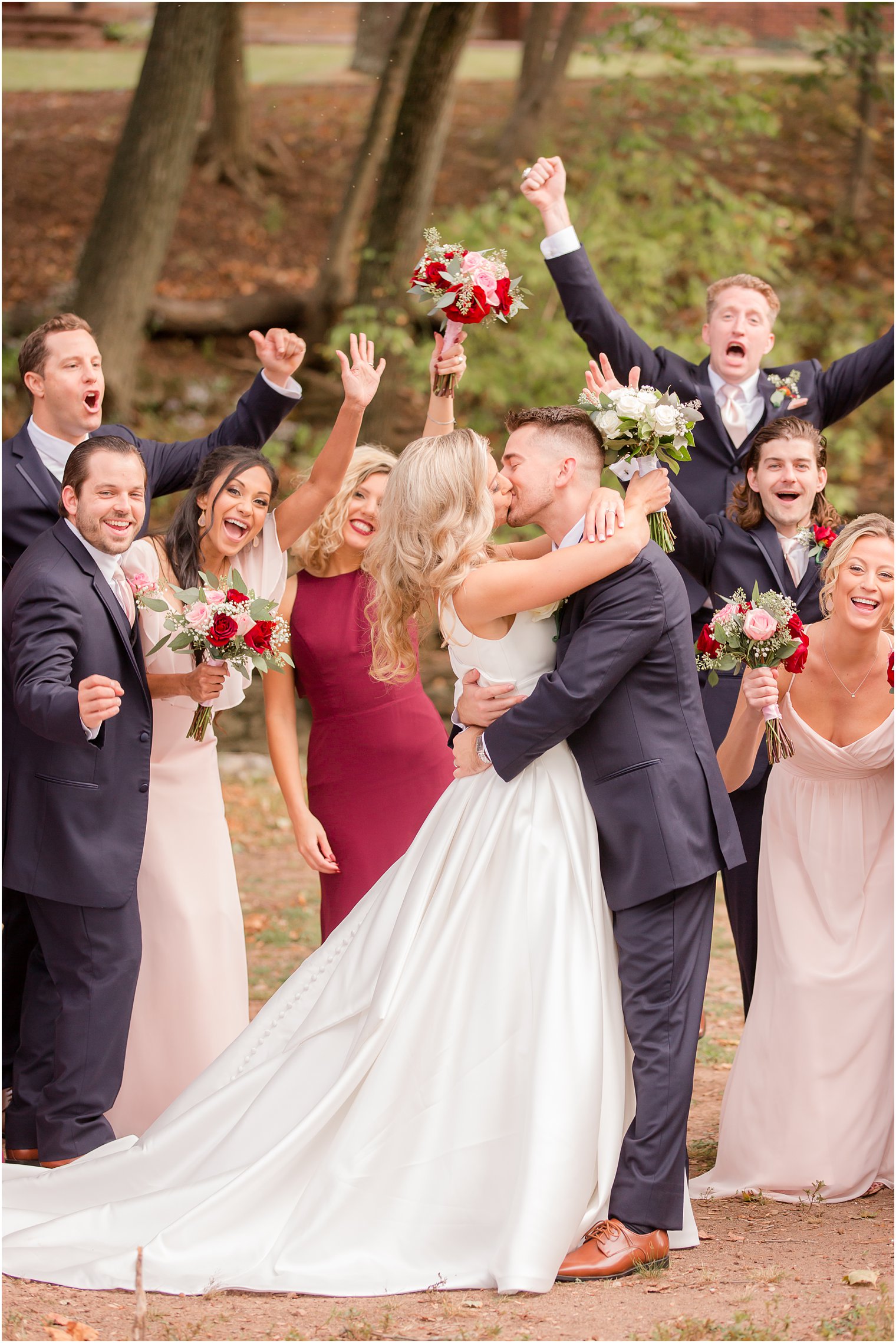 Candid bridal party photo at Westmount Country Club