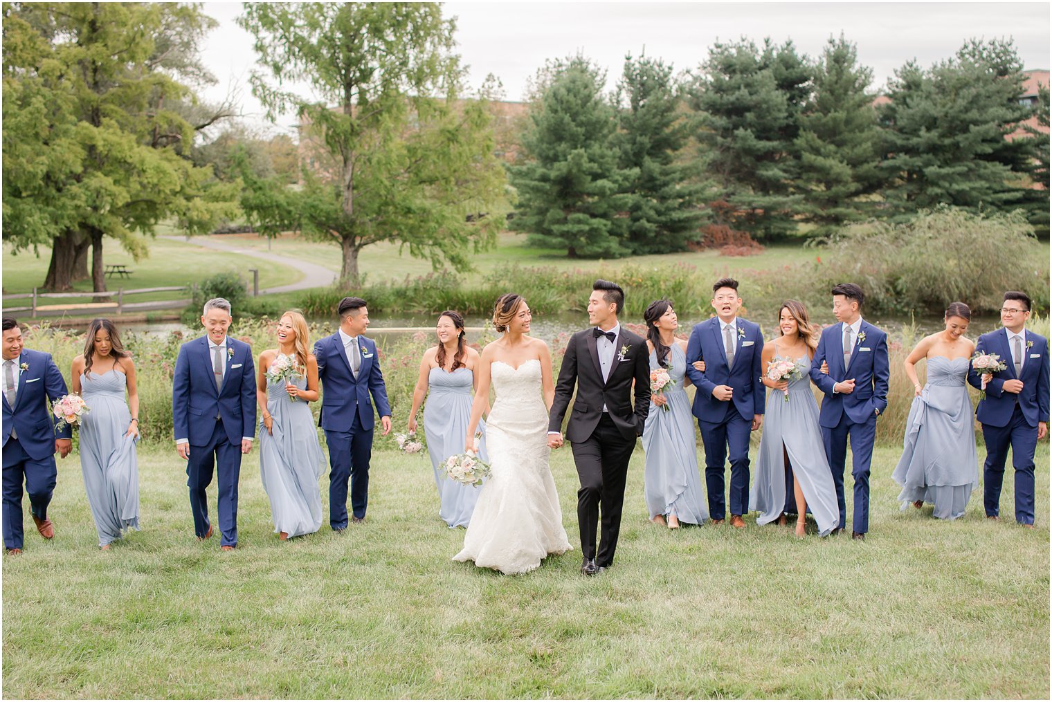 Bridal party walking to Chauncey Hotel Wedding