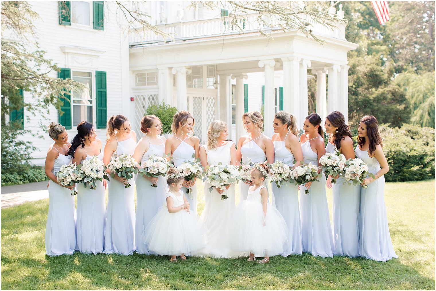 Bridesmaid photo at Frelinghuysen Arboretum