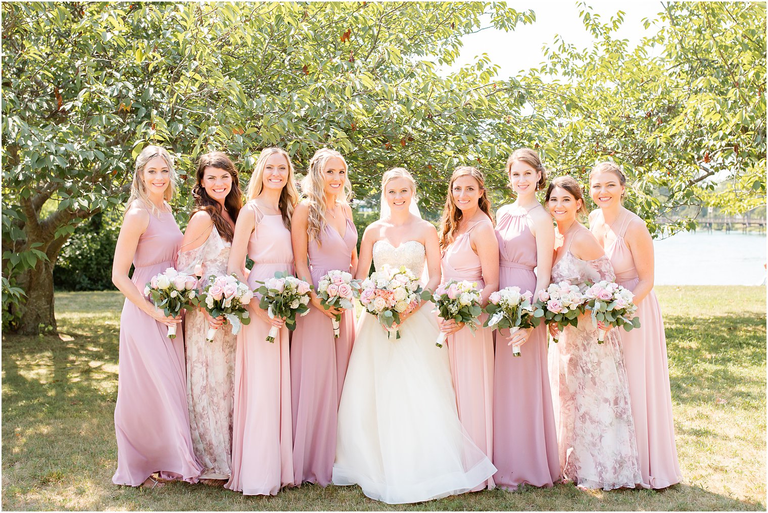 Bridal party photo in Spring Lake NJ