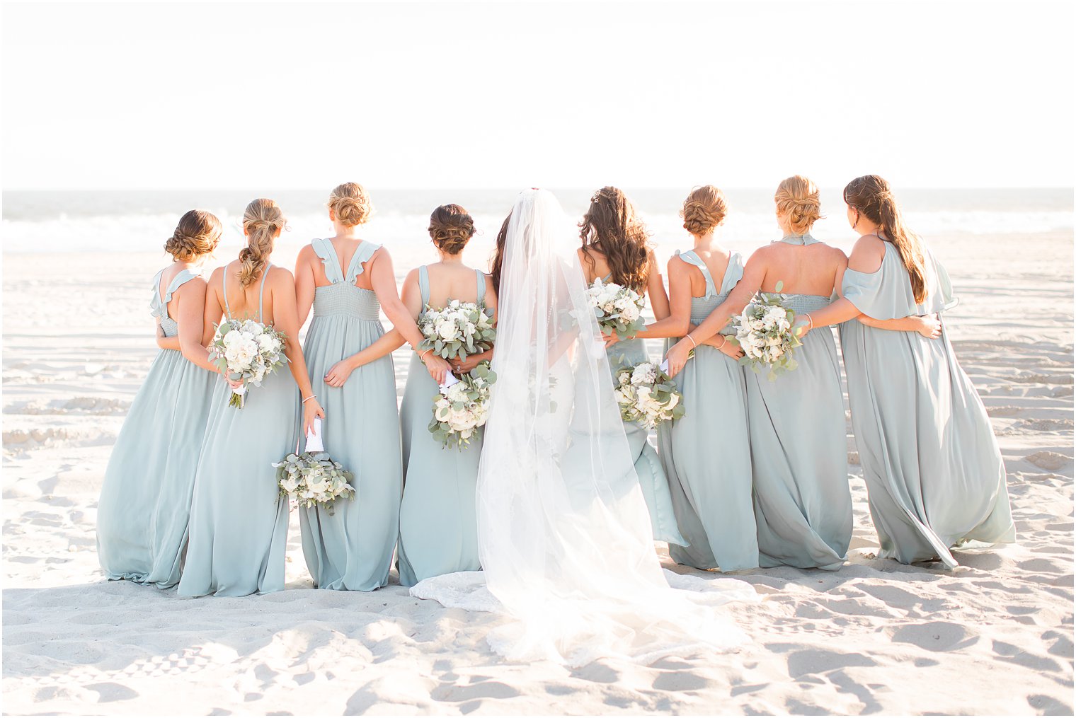 Bridesmaid photo from behind