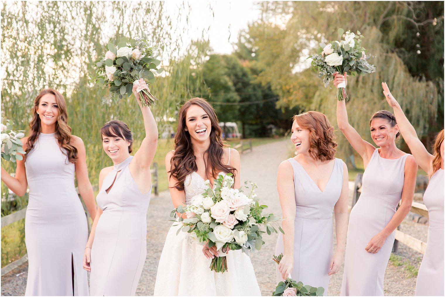 Natural moment during bridal party photos