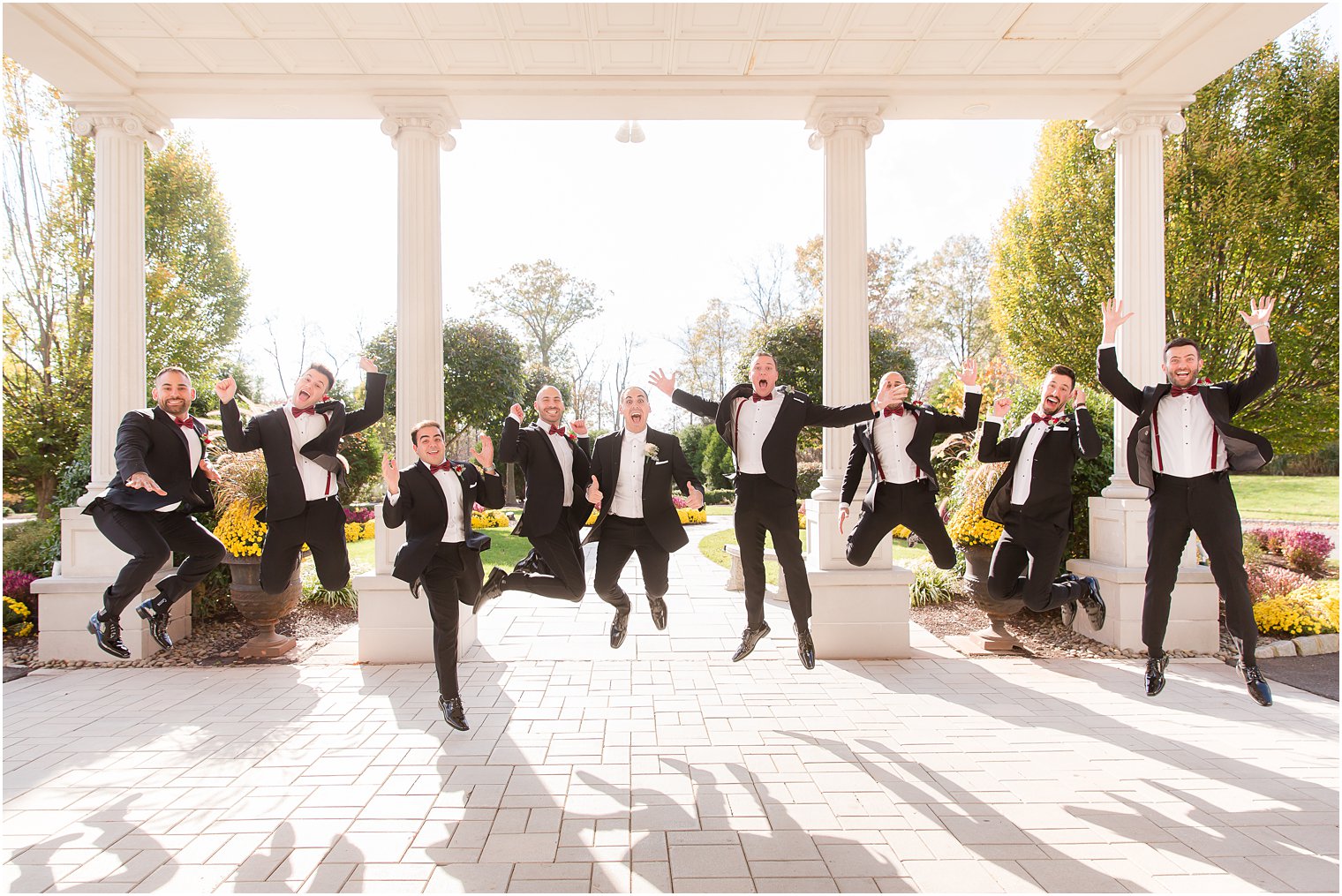 Fun groomsmen photo at The Palace at Somerset Park