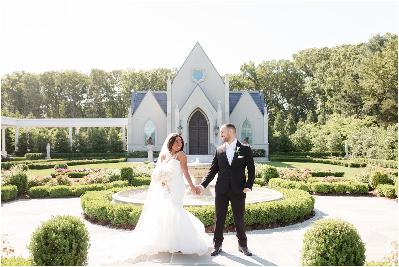 Bride and groom portrait | Biracial Wedding at Park Chateau Estate