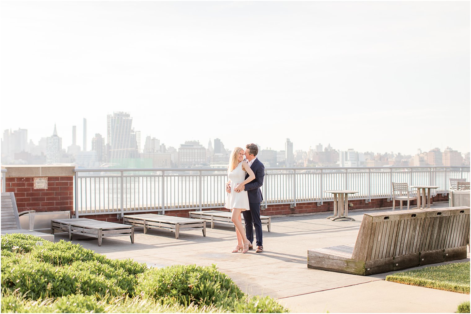 Hoboken Rooftop Engagement by Idalia Photography