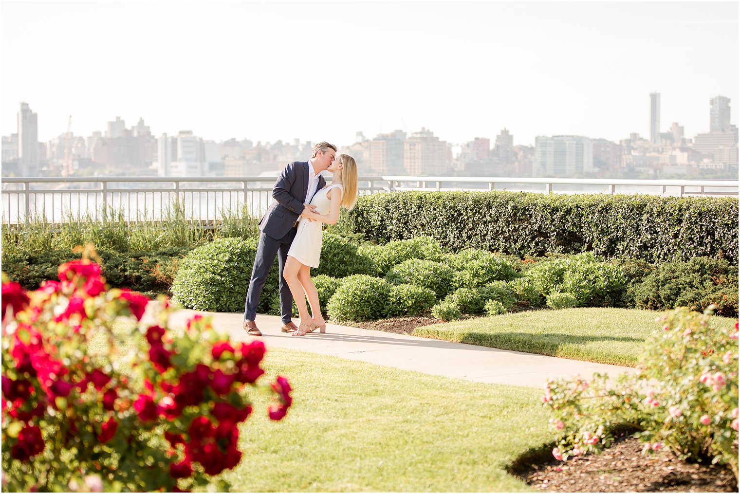 Hoboken Rooftop Engagement by Idalia Photography