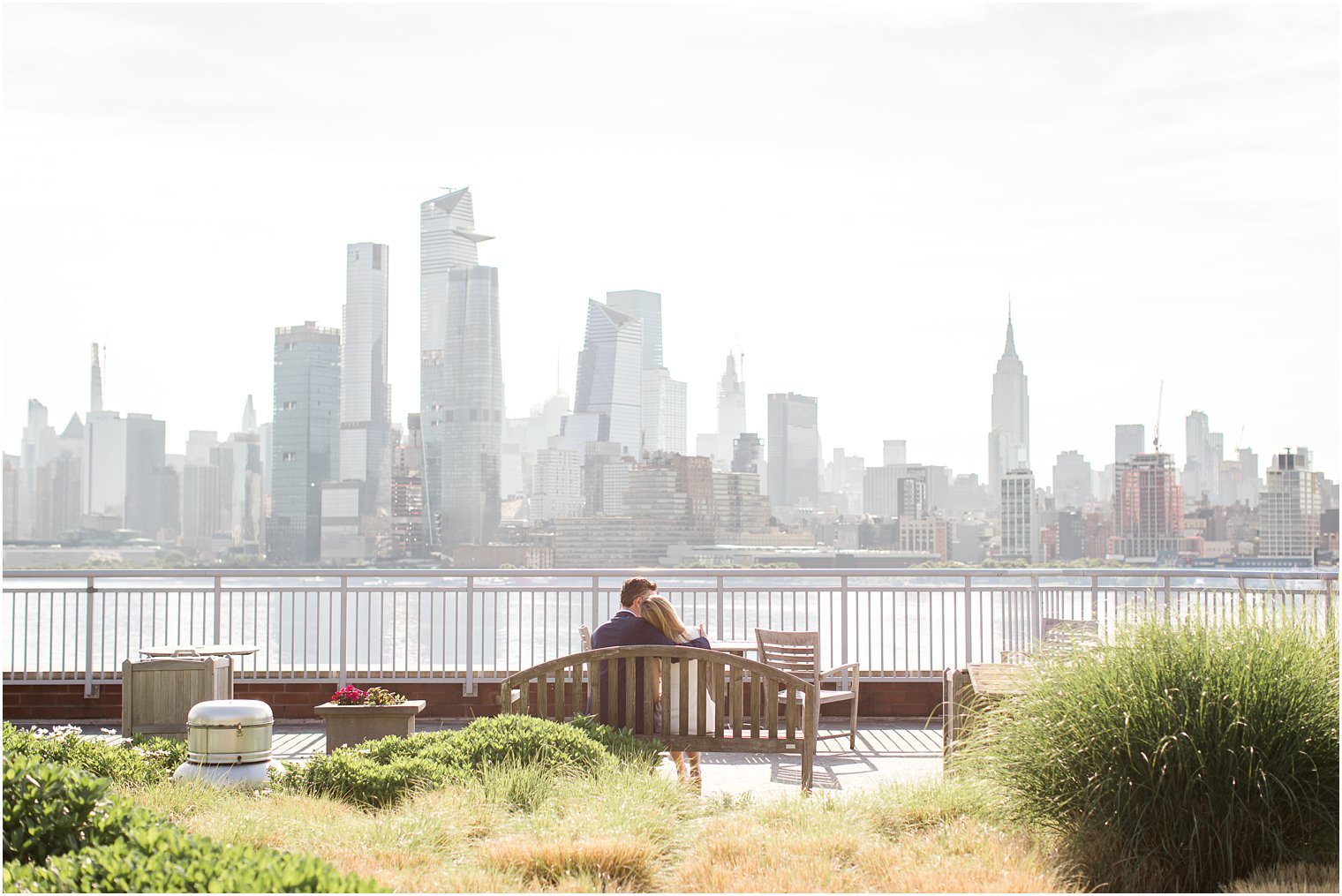 Hoboken Rooftop Engagement by Idalia Photography