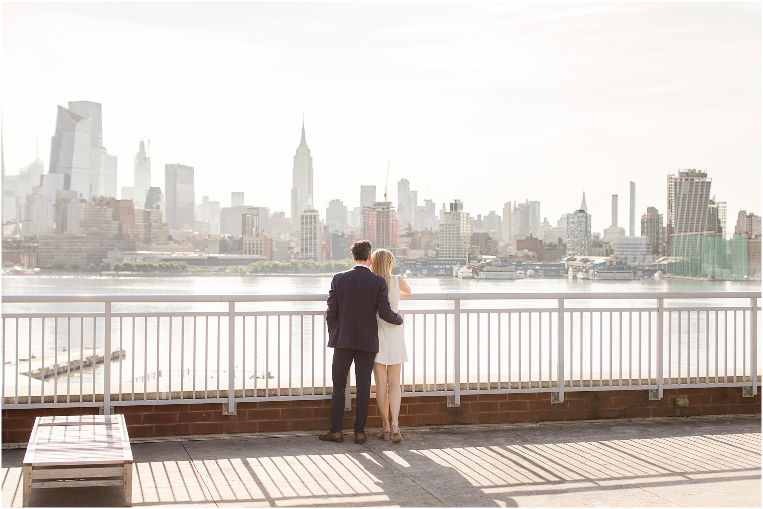 Hoboken Rooftop Engagement by Idalia Photography