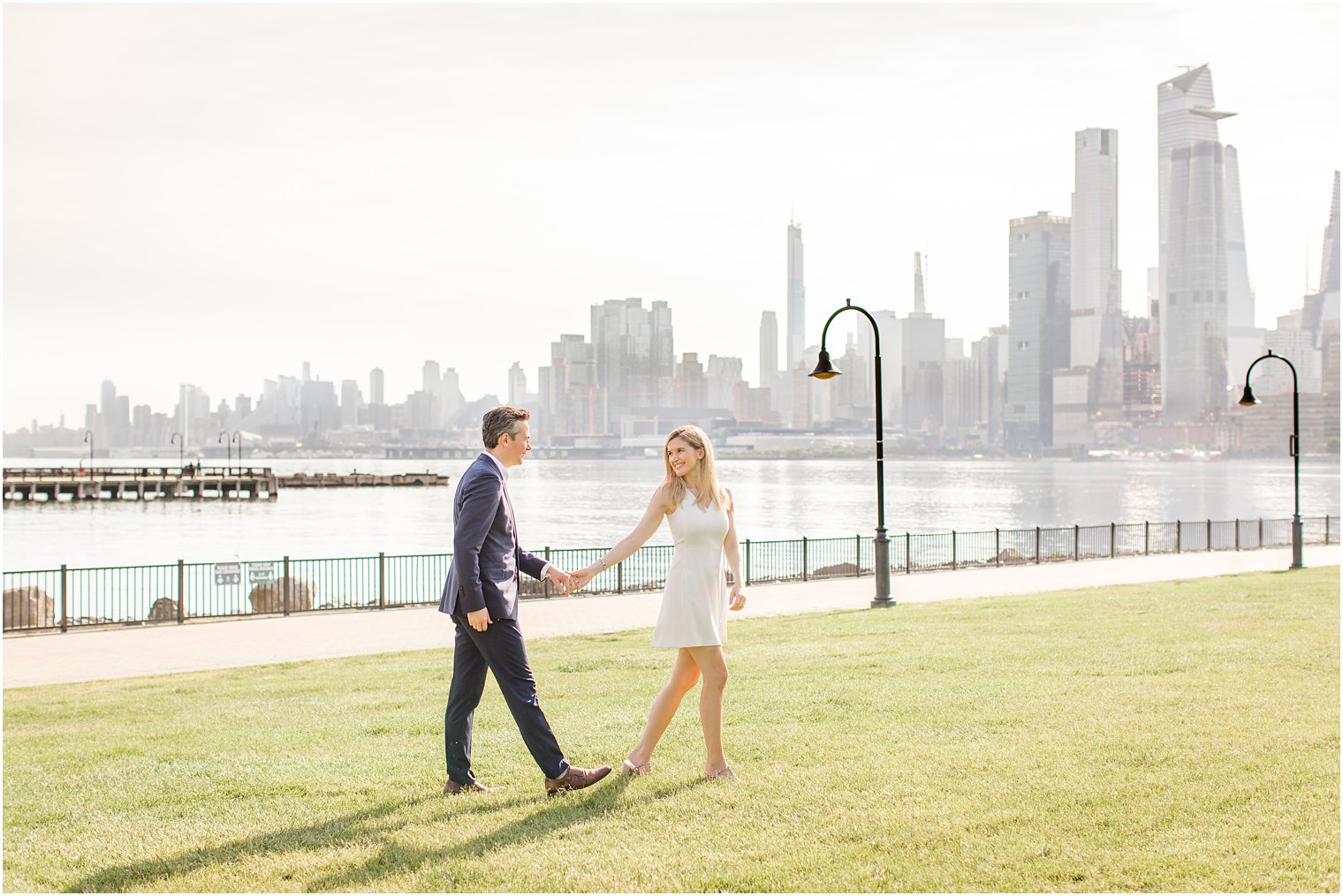 Hoboken Rooftop Engagement by Idalia Photography