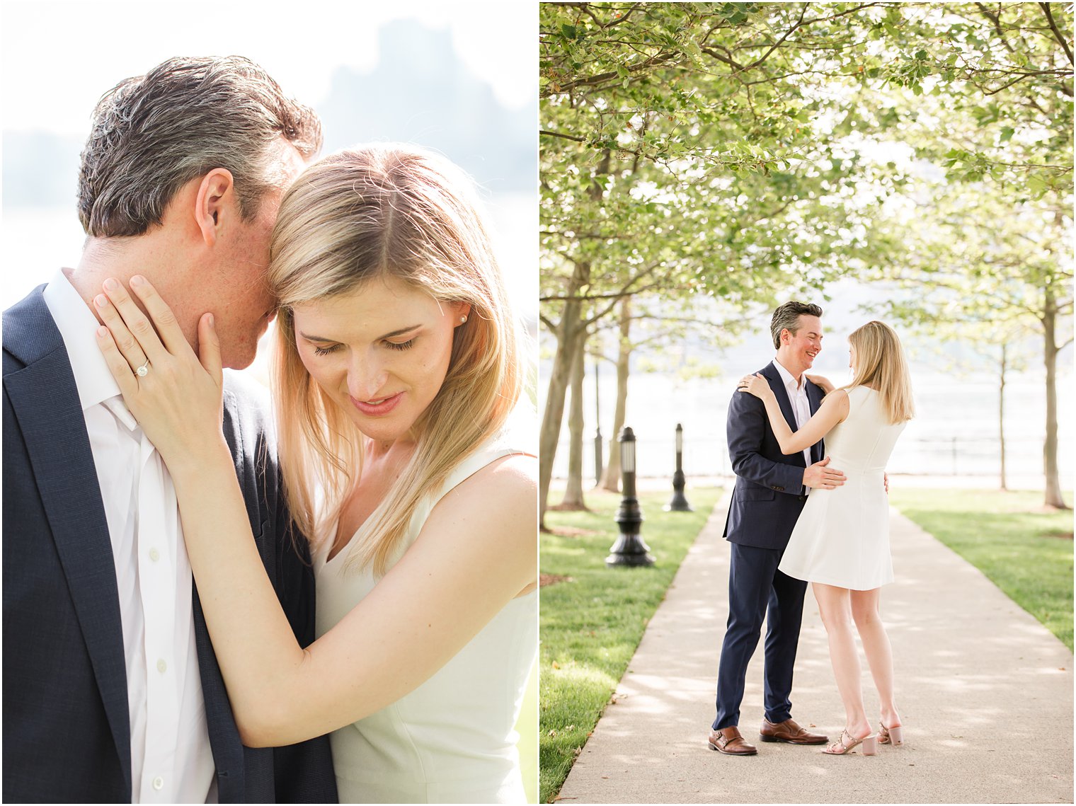 Engagement photos at Hoboken park