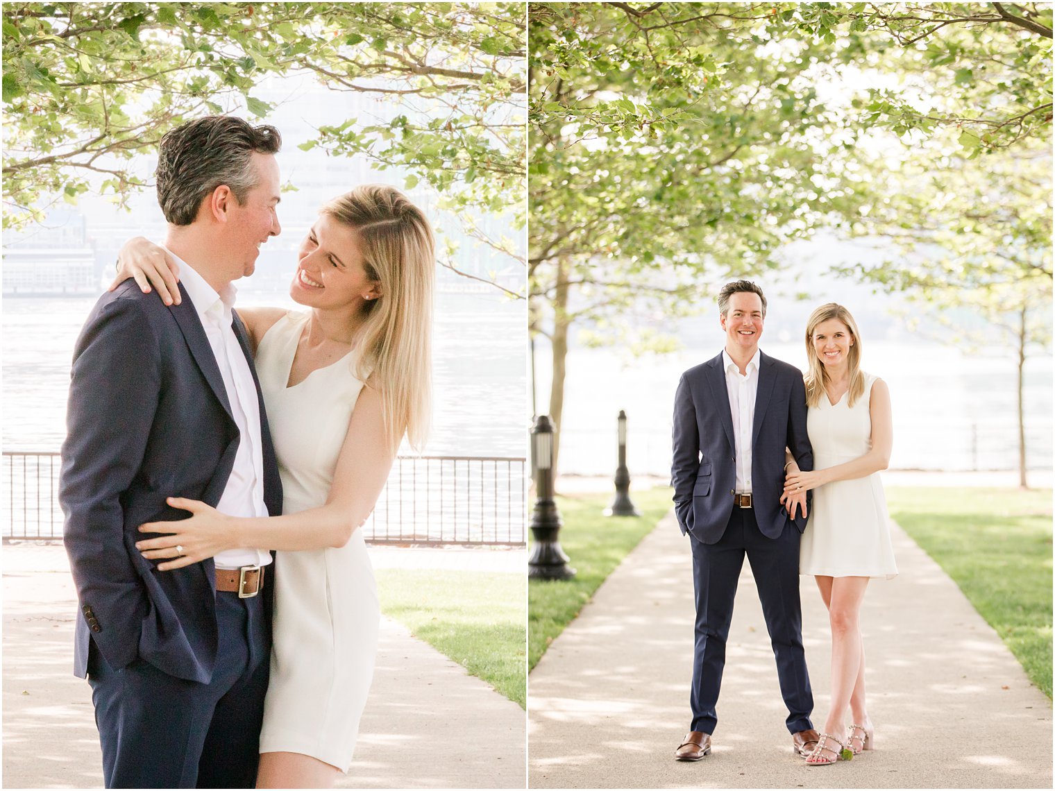 Engagement photos at Hoboken park