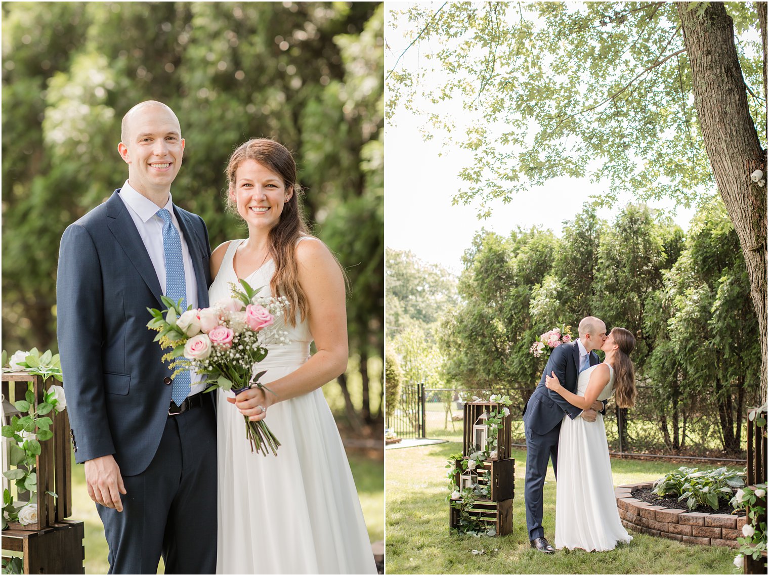 NJ backyard wedding by Idalia Photography