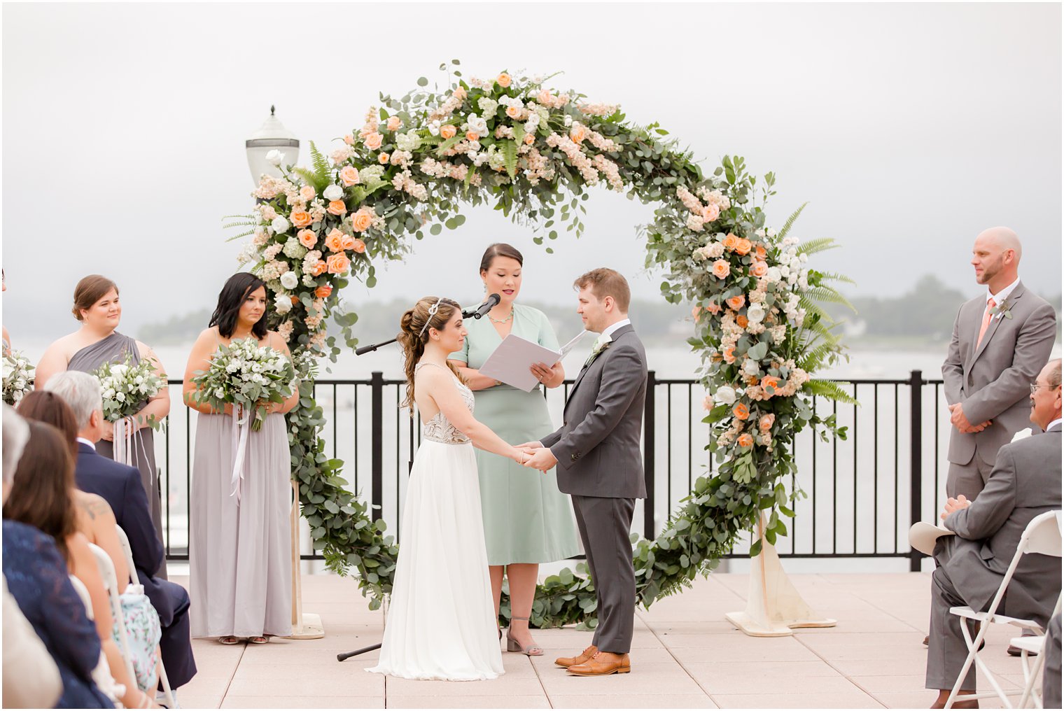 Molly Pitcher Inn wedding ceremony wreath by Craig Kiely and Darryn Murphy Designs