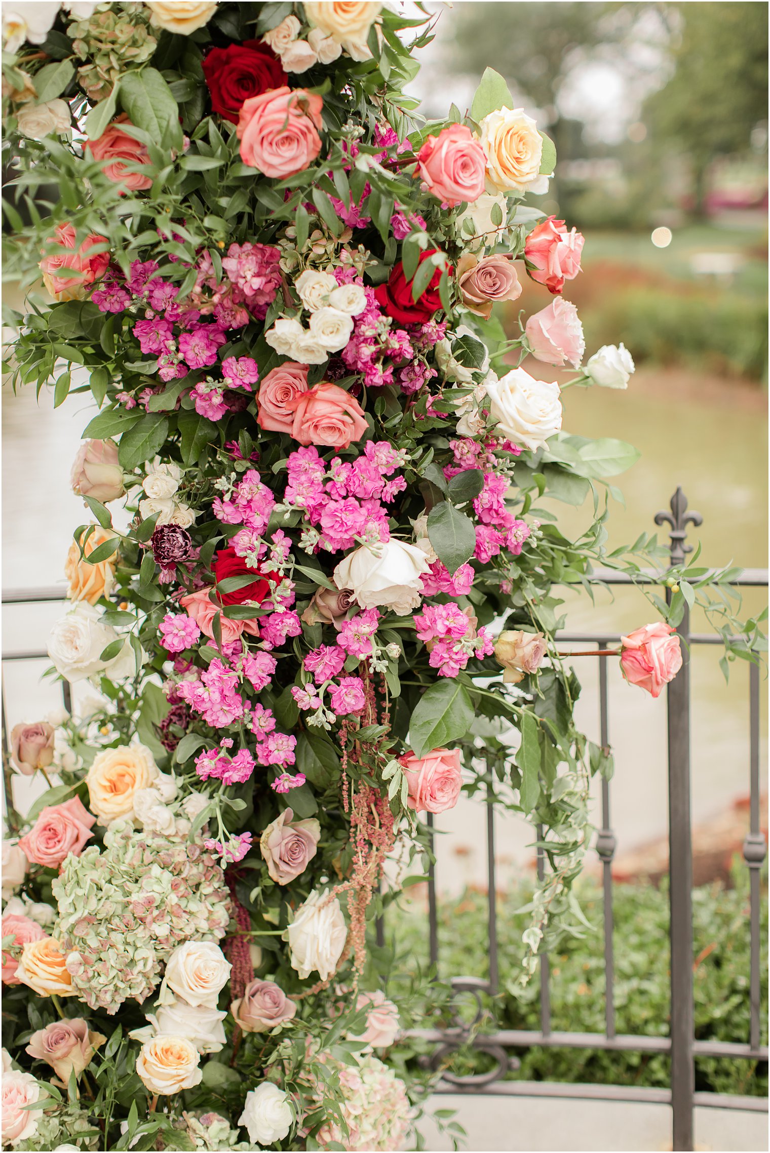 Wedding ceremony florals at Park Chateau Estate | Florals by Pink Dahlia Vintage