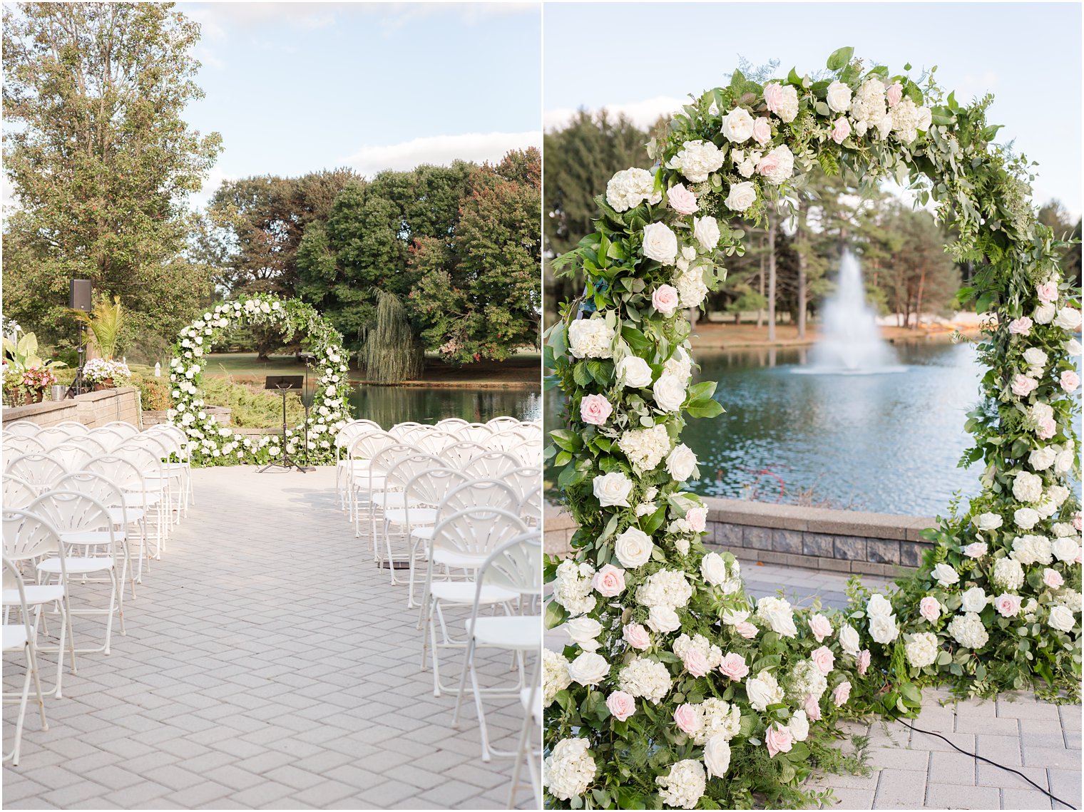 Ceremony wreath by Bespoke Floral and Design. 