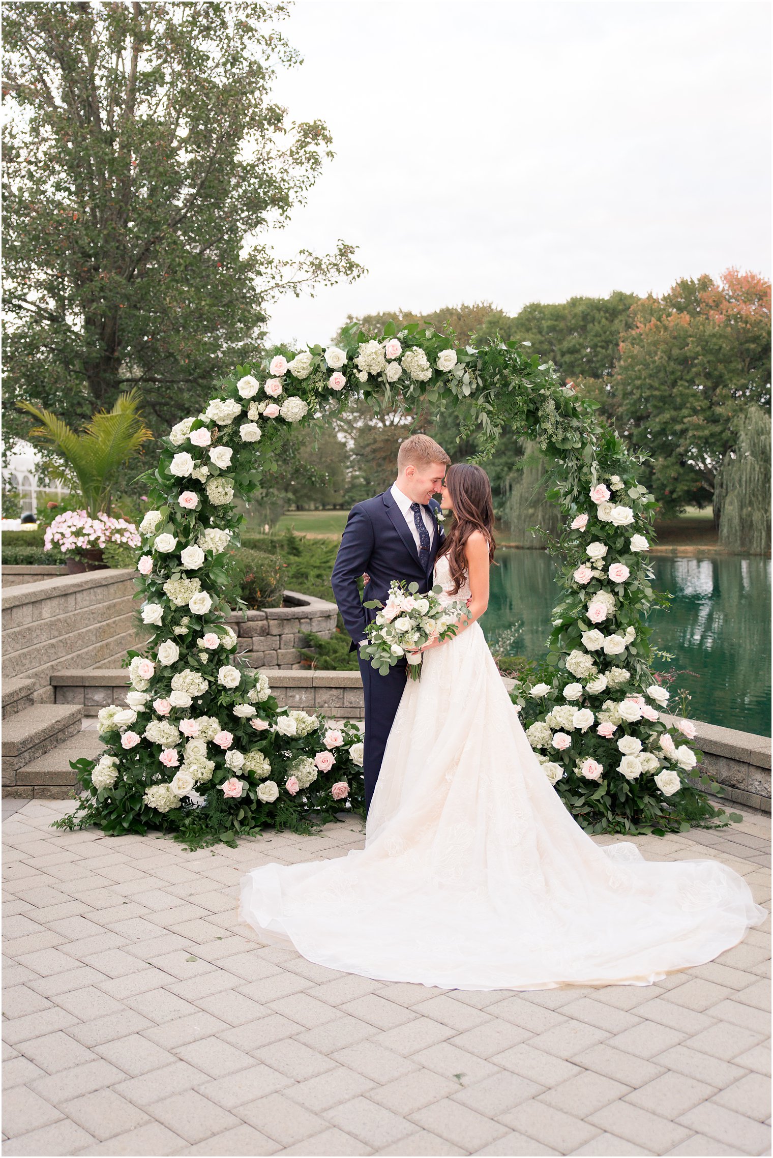 Ceremony wreath by Bespoke Floral and Design. 