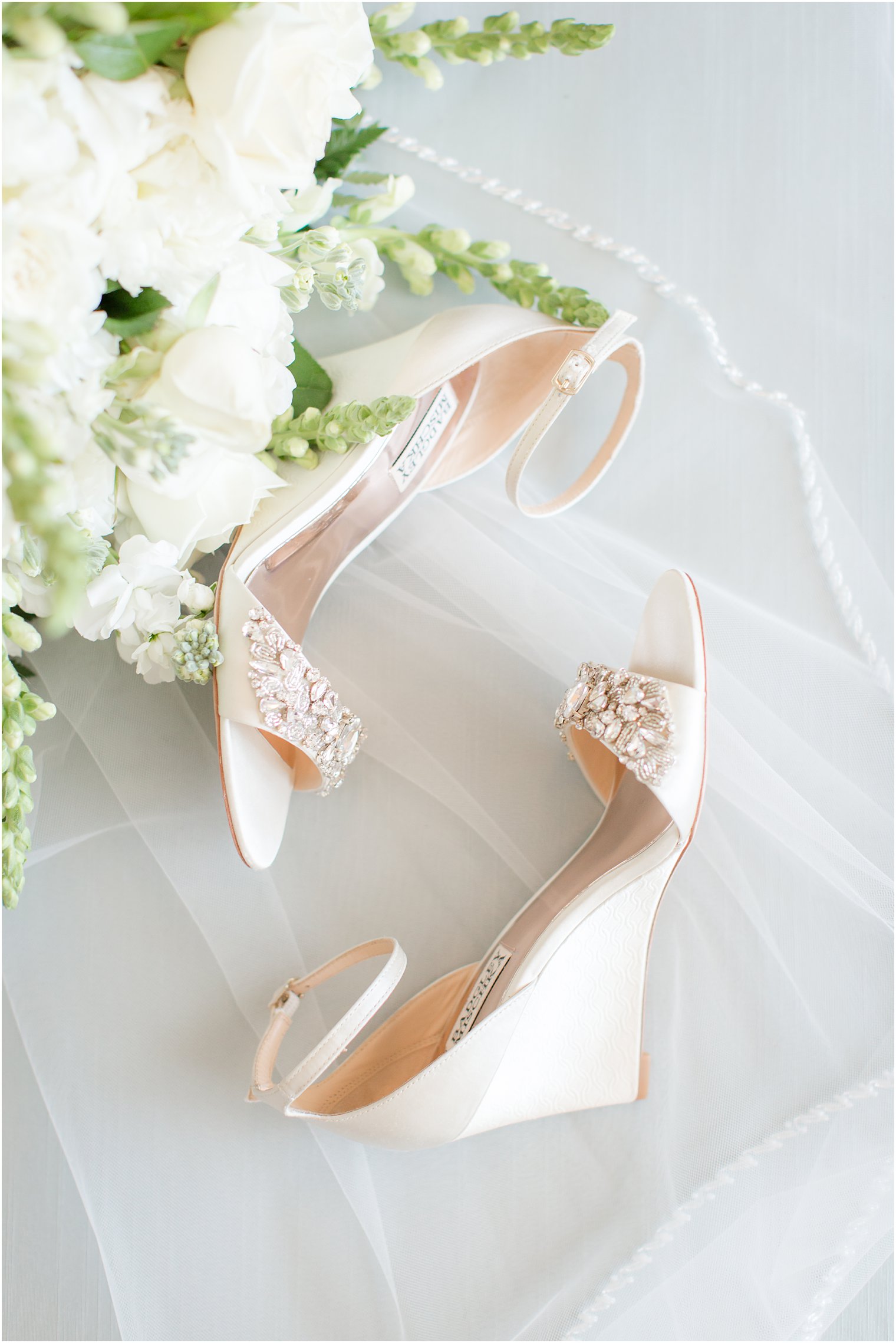 Badgley Mischka bridal wedges