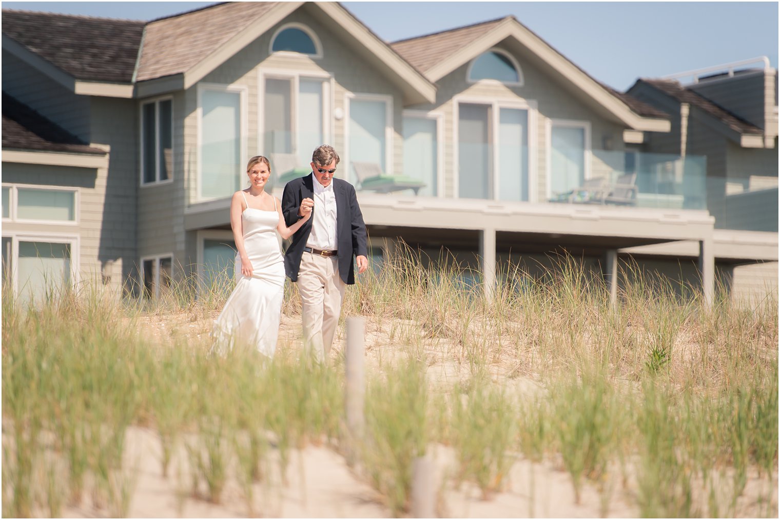 Bride's processional for a micro wedding in NJ