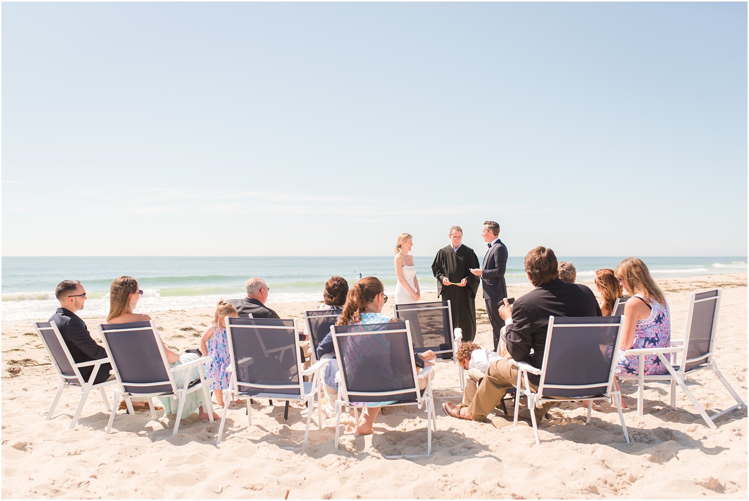 micro wedding on beach in LBi 
