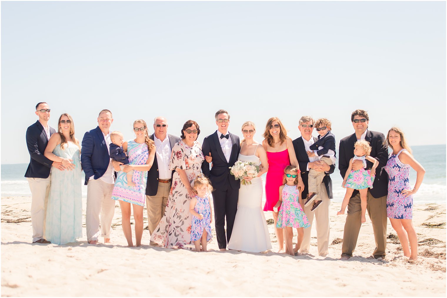 Family portrait on the beach