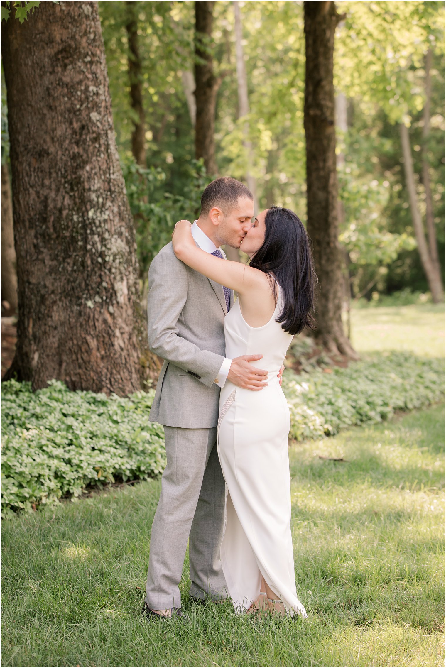 Bride and groom first look photos in New Hope PA micro wedding