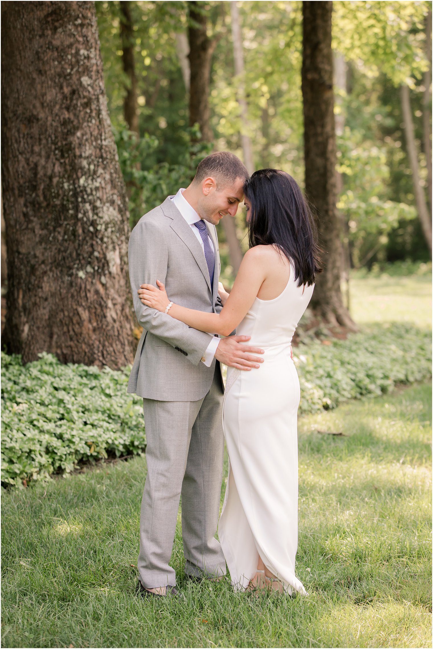 Bride and groom first look photos in New Hope PA micro wedding