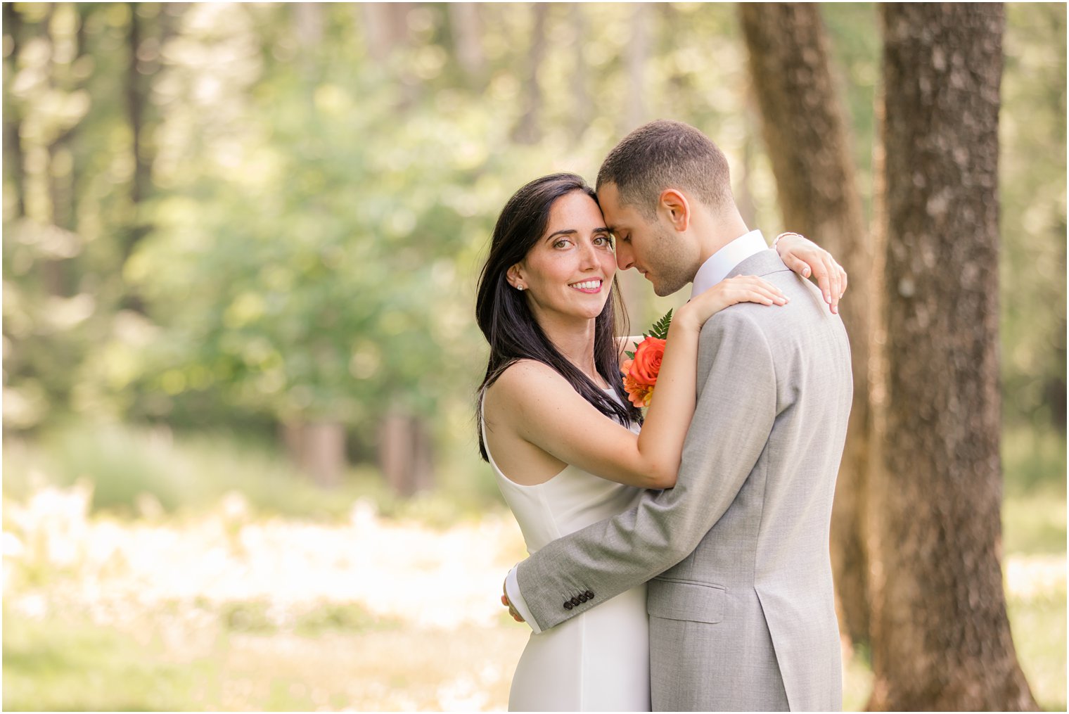 Bride and groom wedding photos in New Hope PA micro wedding