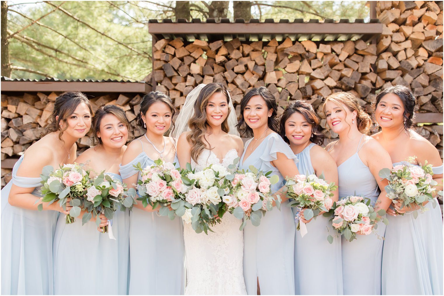 Bridesmaids with florals by Petal Pushers