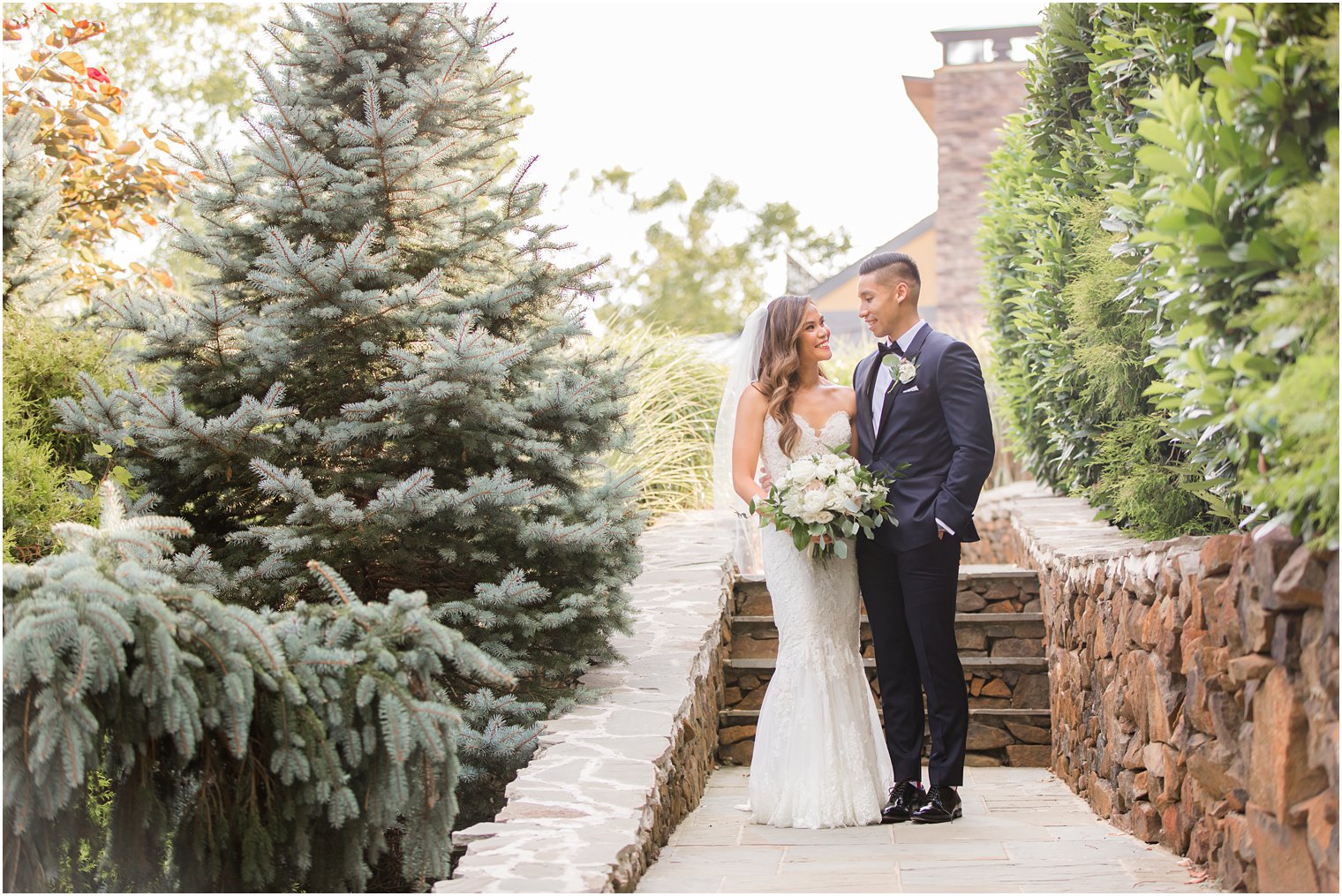 Bride and groom at Stone House at Stirling Ridge