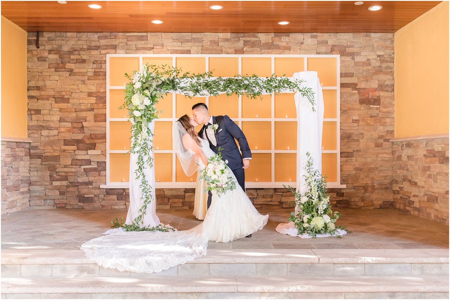 Bride and groom at Stone House at Stirling Ridge