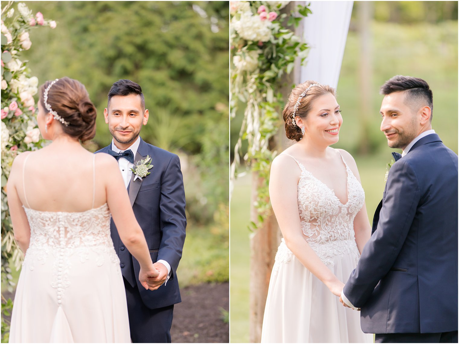 Outdoor wedding ceremony at Ninety Acres at Natirar in Peapack NJ