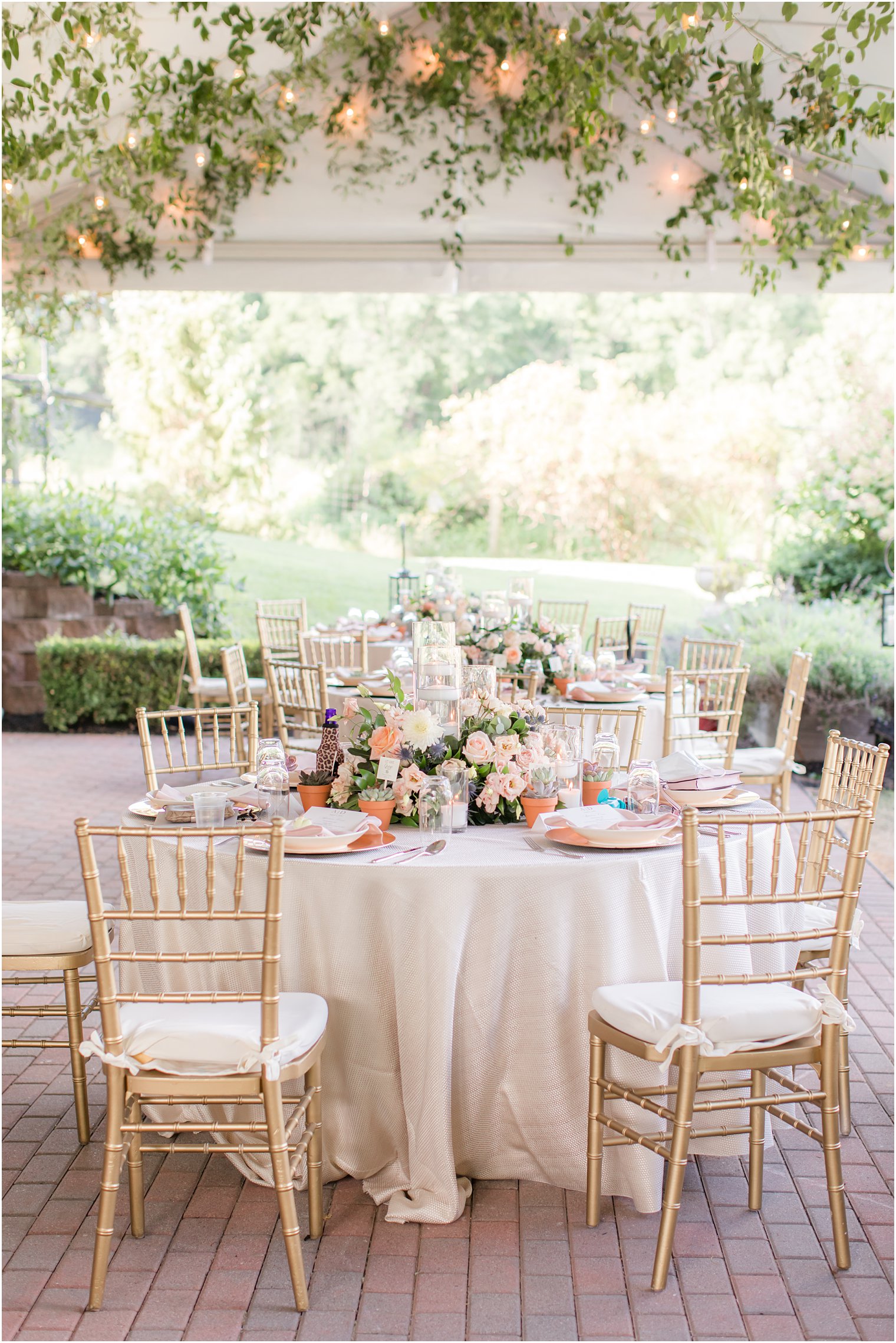 Outdoor tented reception 