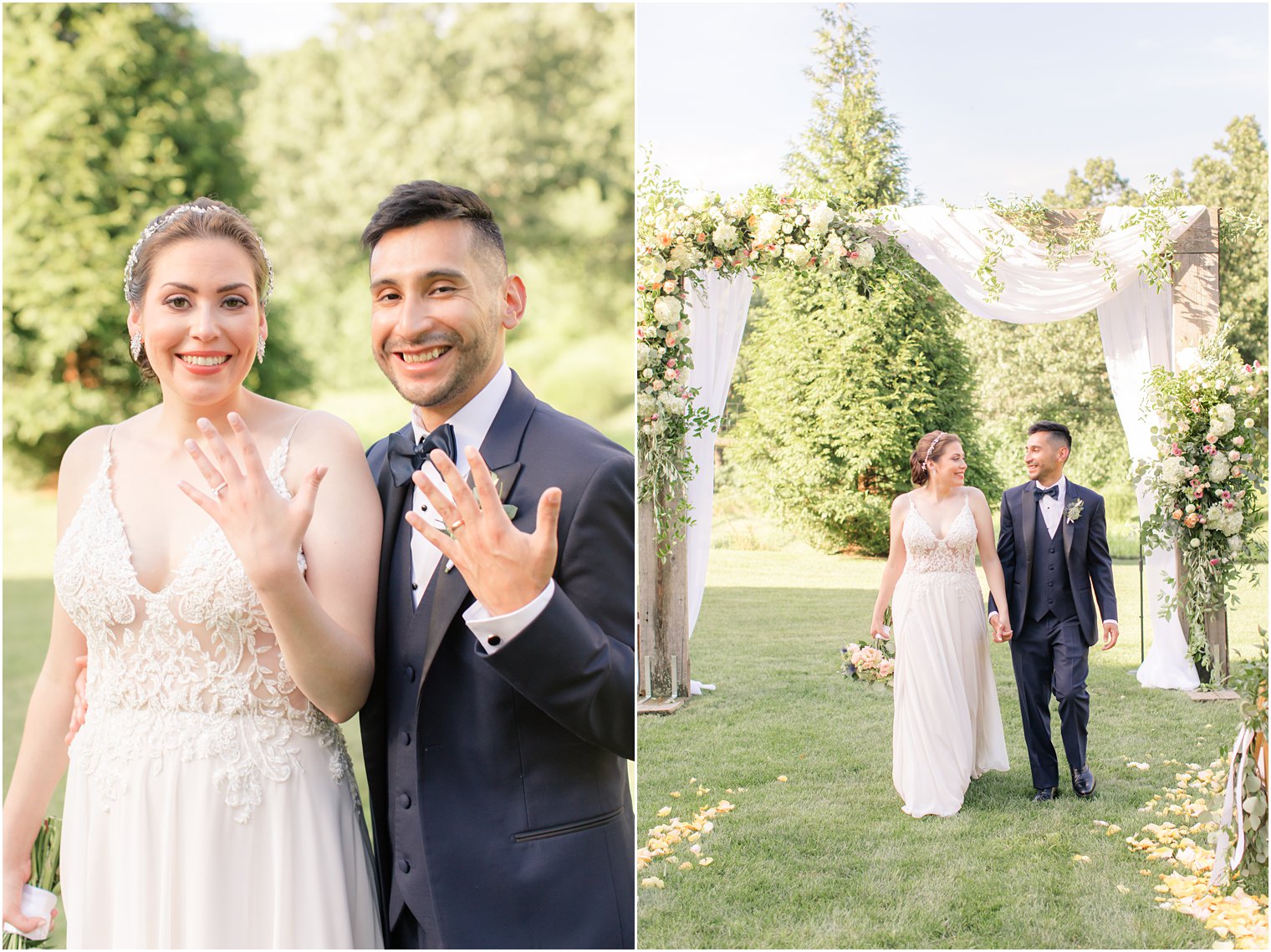 Married couple after their wedding ceremony