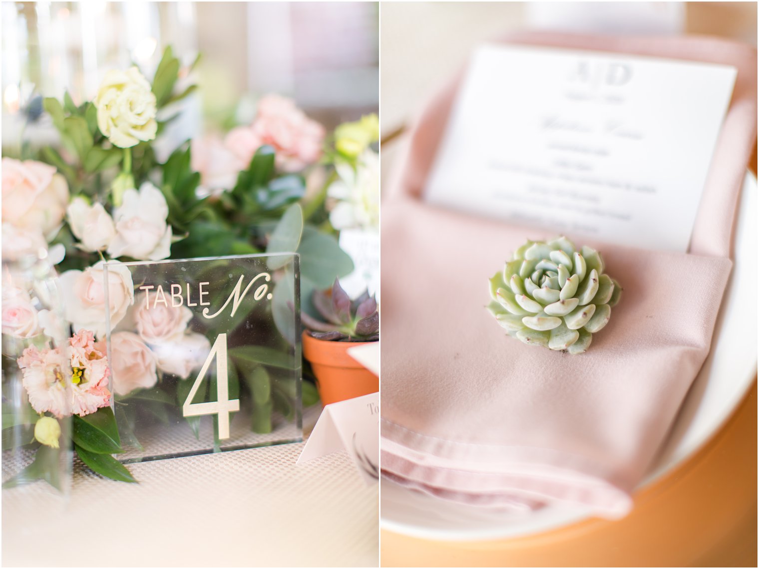 Acrylic table numbers