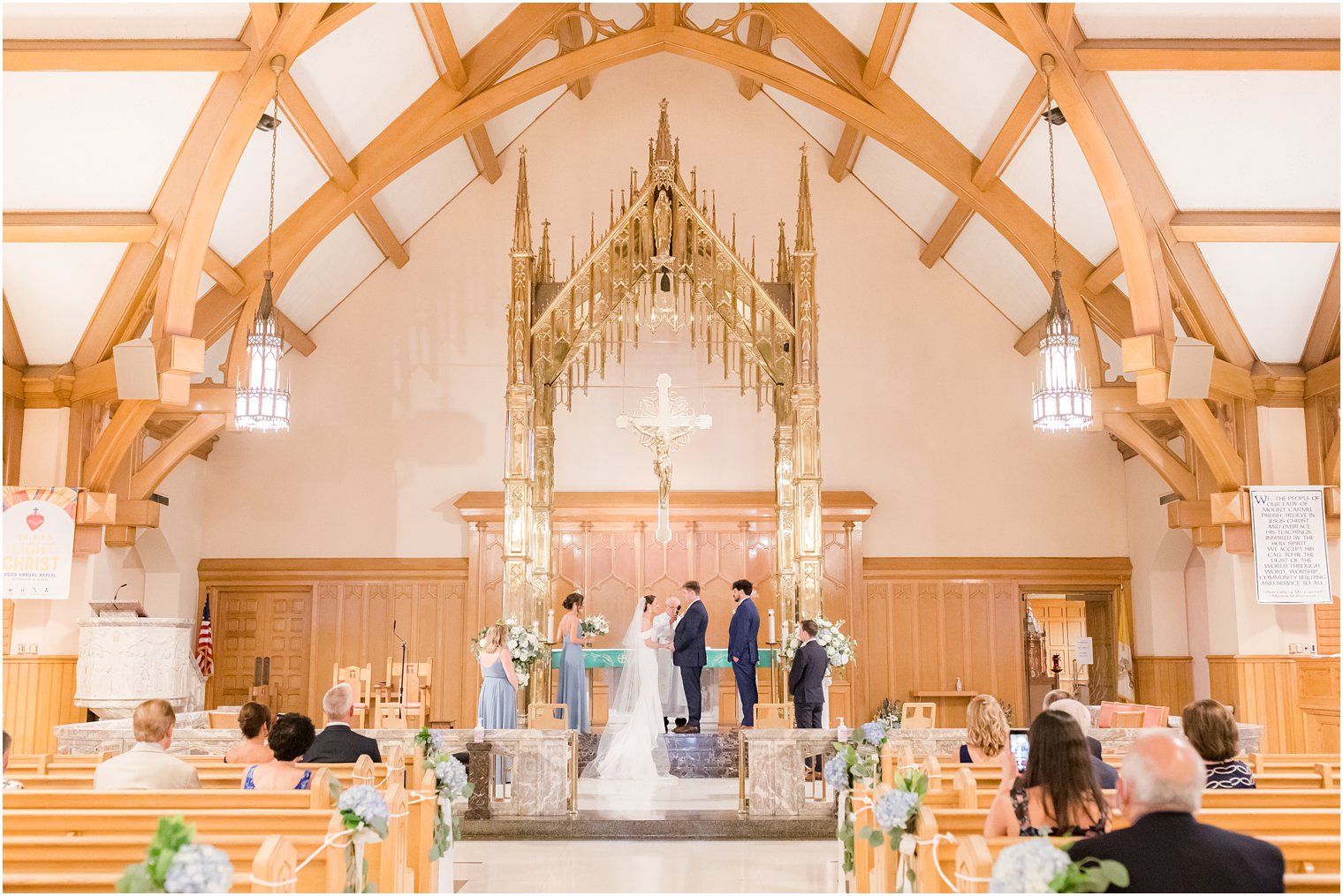 wedding ceremony at Our Lady of Mount Carmel in Ridgewood NJ