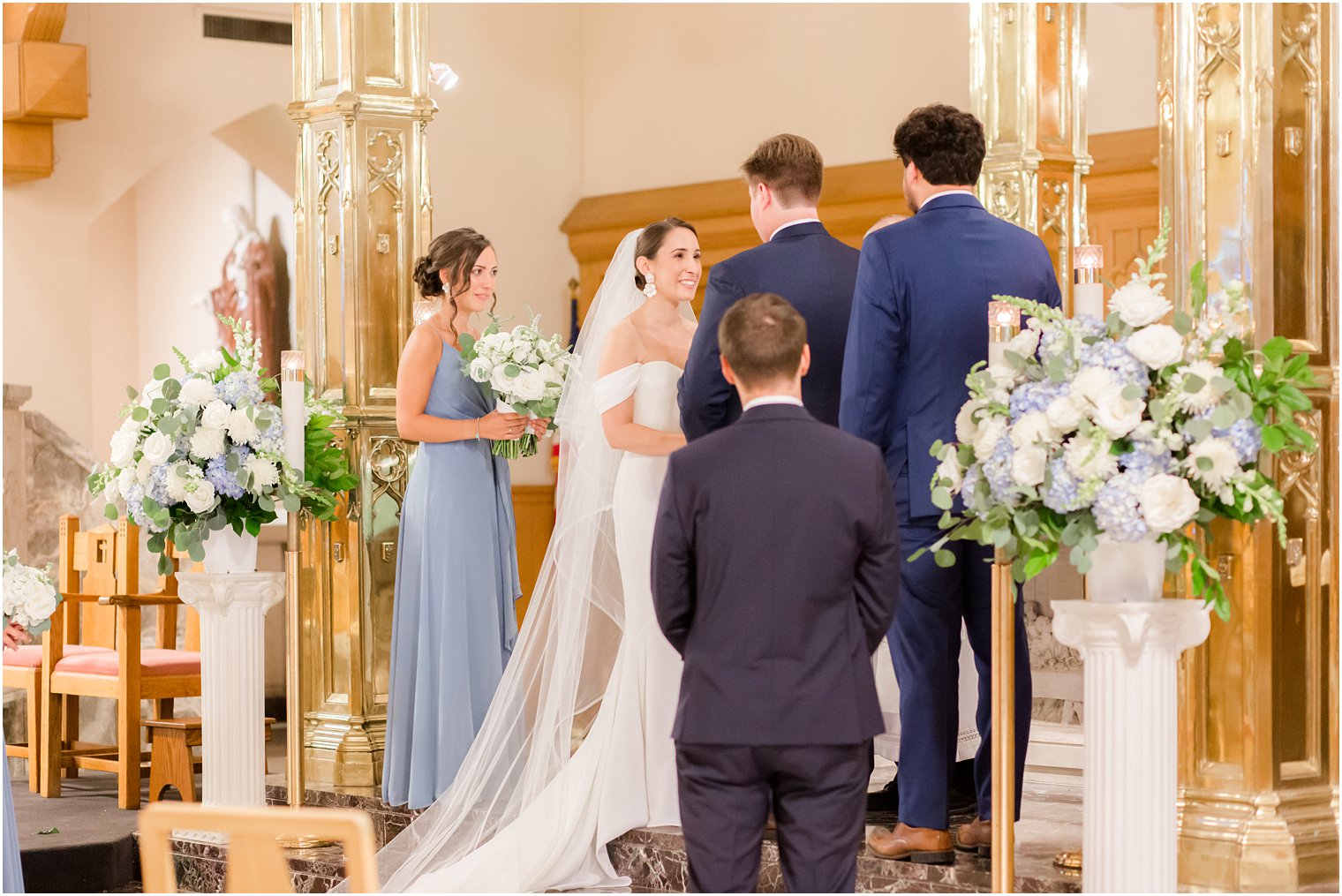 wedding ceremony at Our Lady of Mount Carmel in Ridgewood NJ