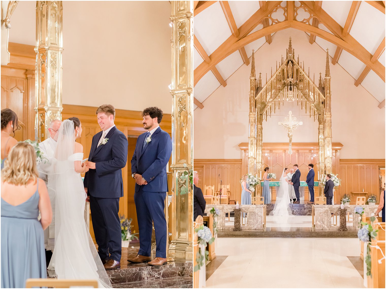 wedding ceremony at Our Lady of Mount Carmel in Ridgewood NJ