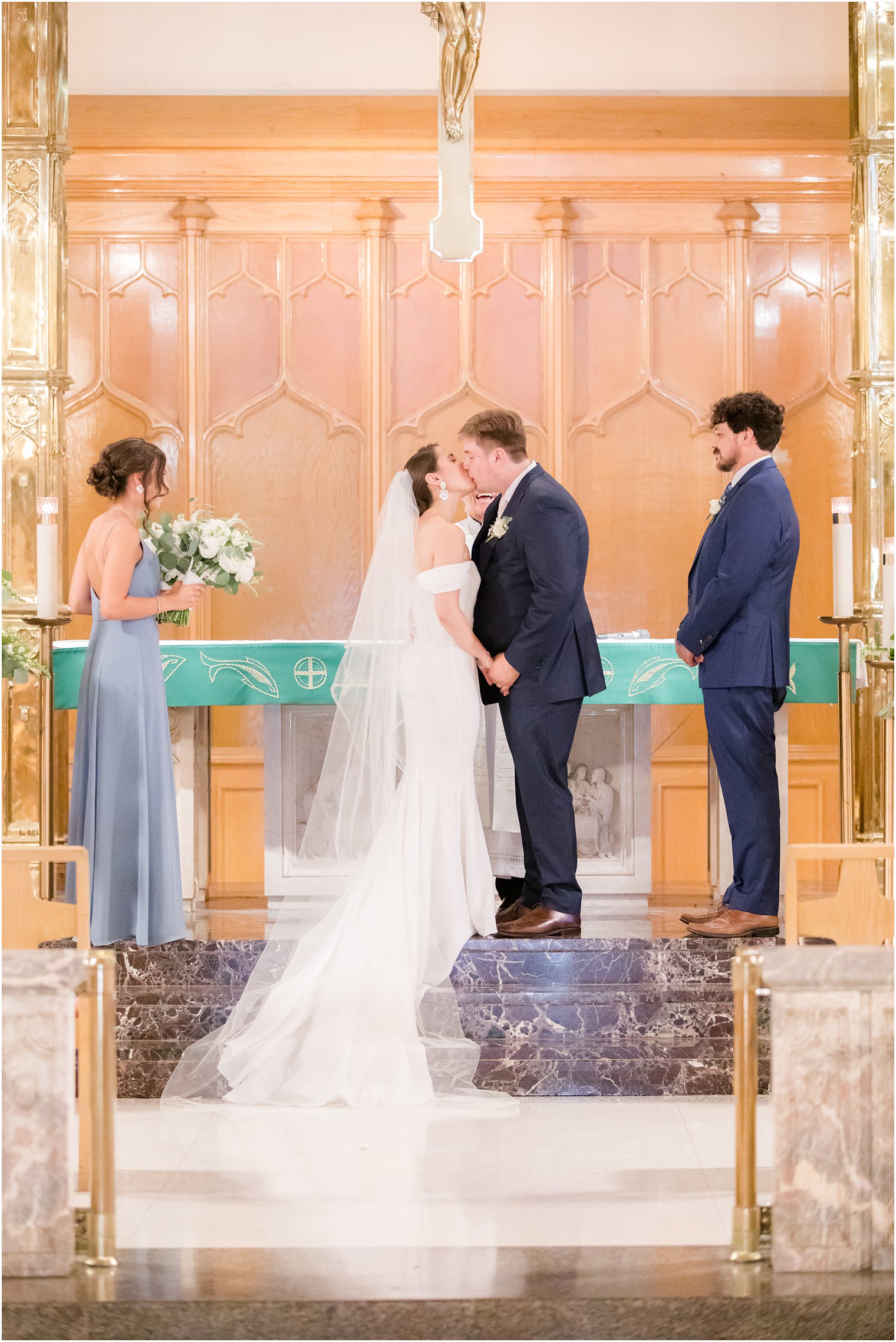 wedding ceremony at Our Lady of Mount Carmel in Ridgewood NJ