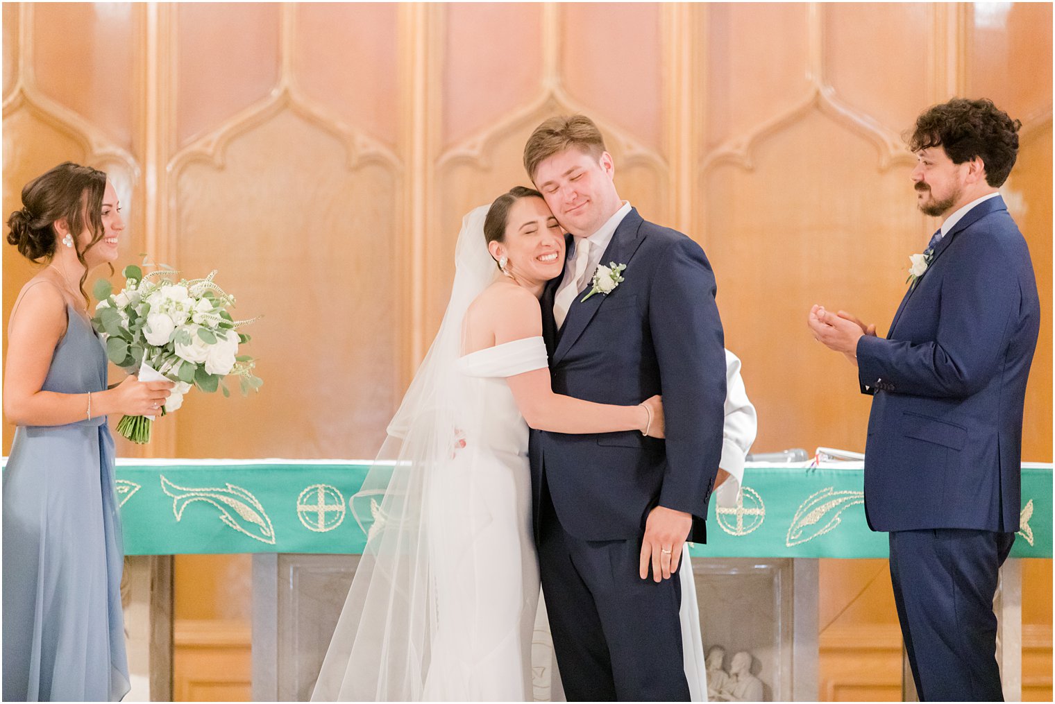 wedding ceremony at Our Lady of Mount Carmel in Ridgewood NJ