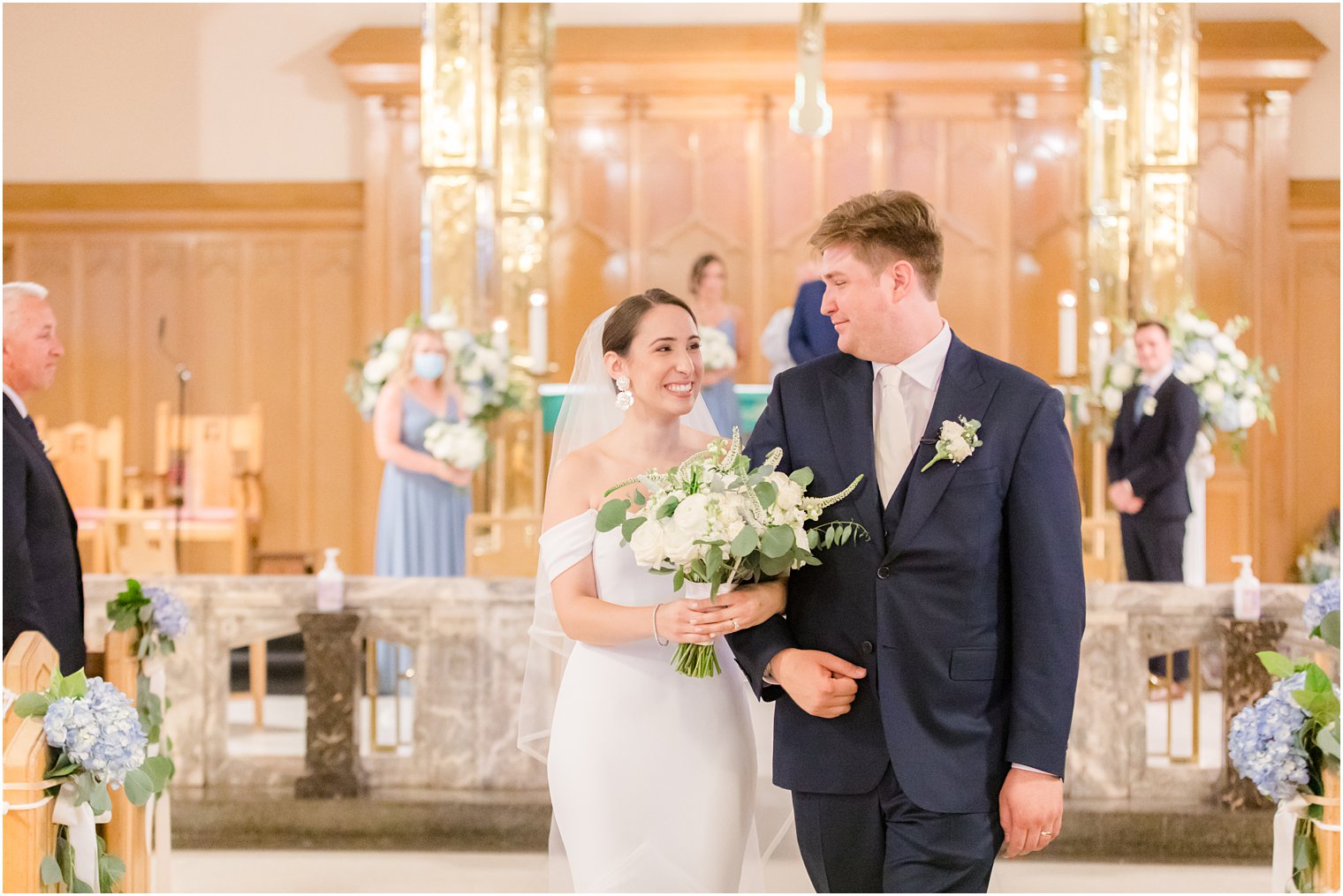 wedding ceremony at Our Lady of Mount Carmel in Ridgewood NJ