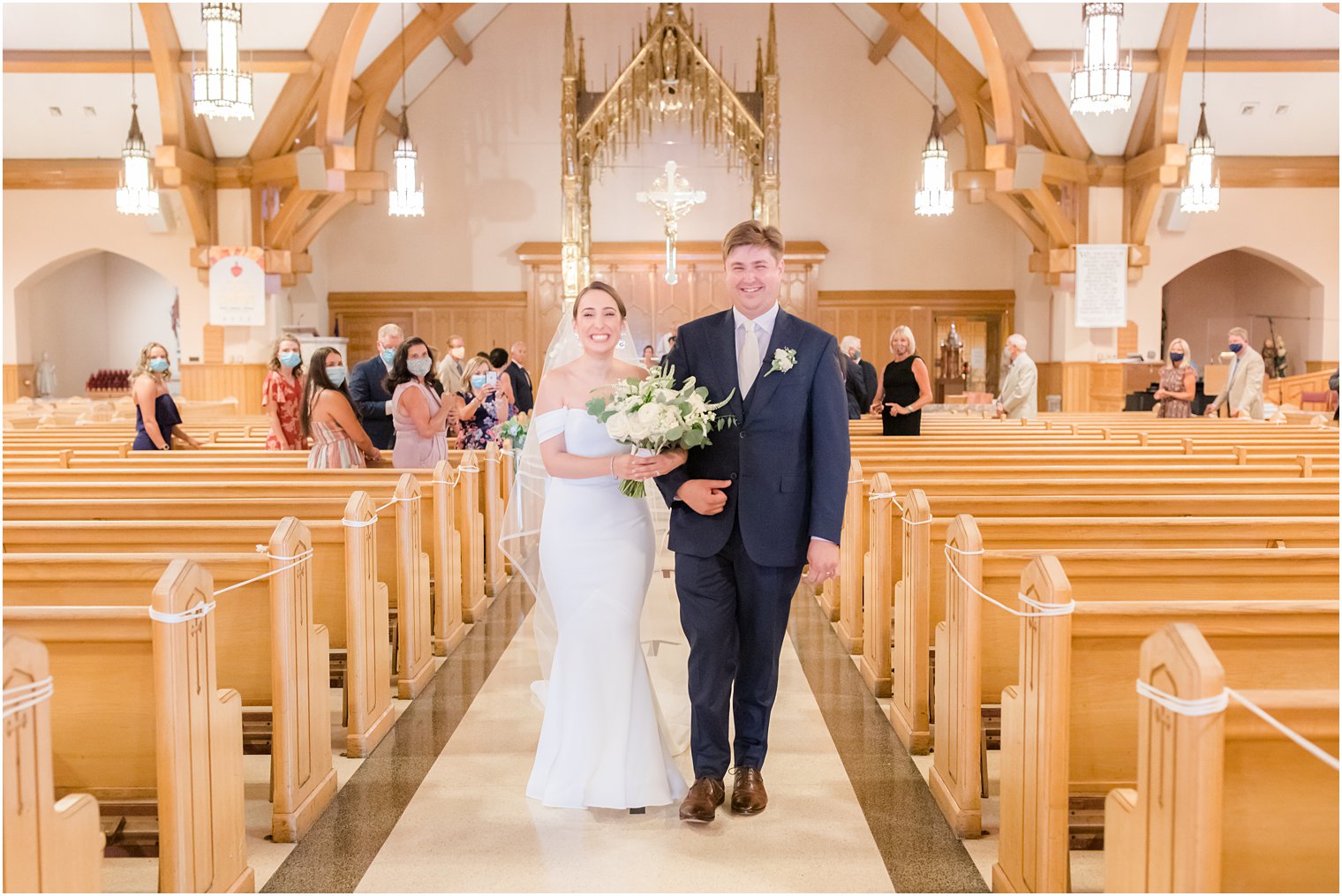 wedding ceremony at Our Lady of Mount Carmel in Ridgewood NJ