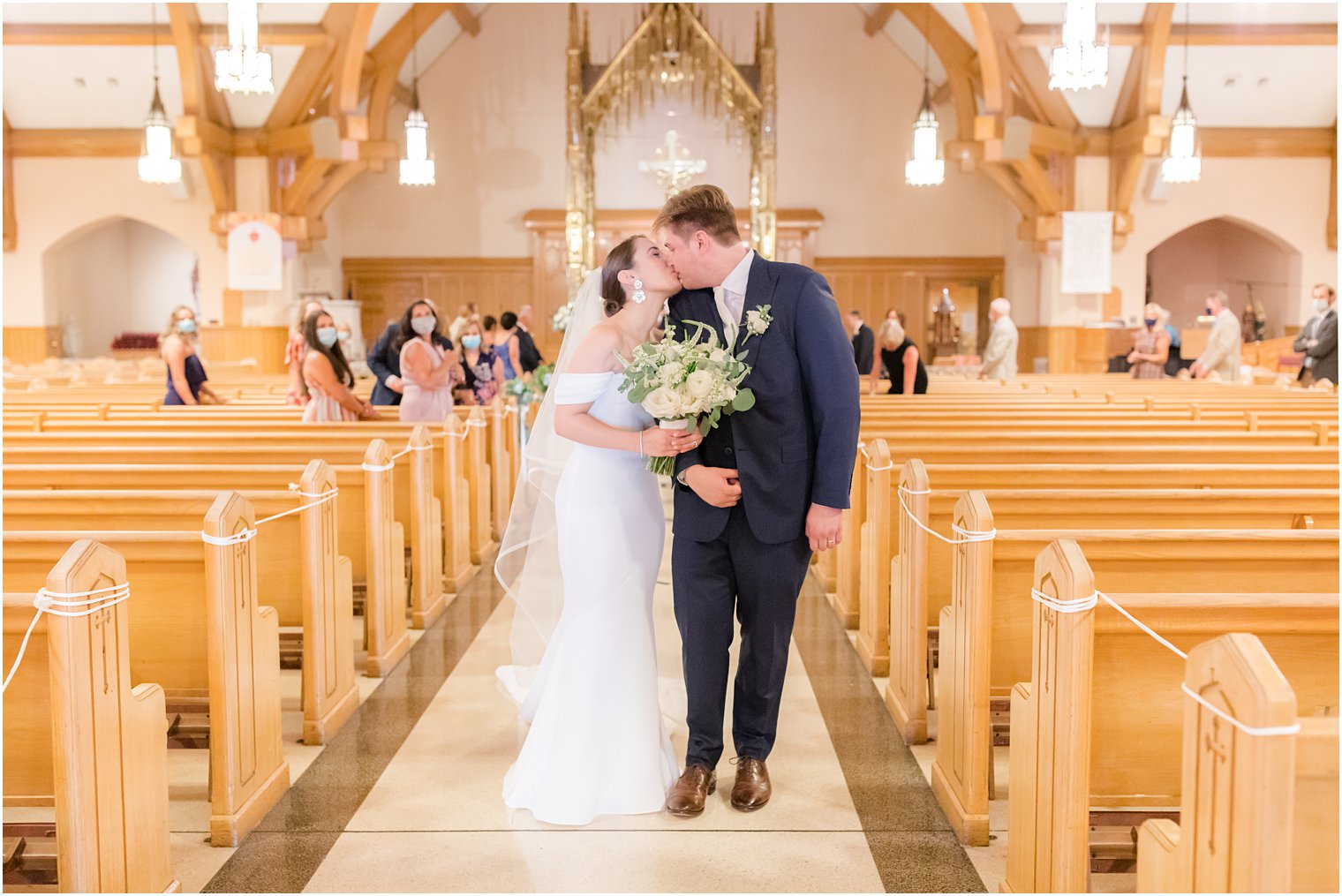 wedding ceremony at Our Lady of Mount Carmel in Ridgewood NJ