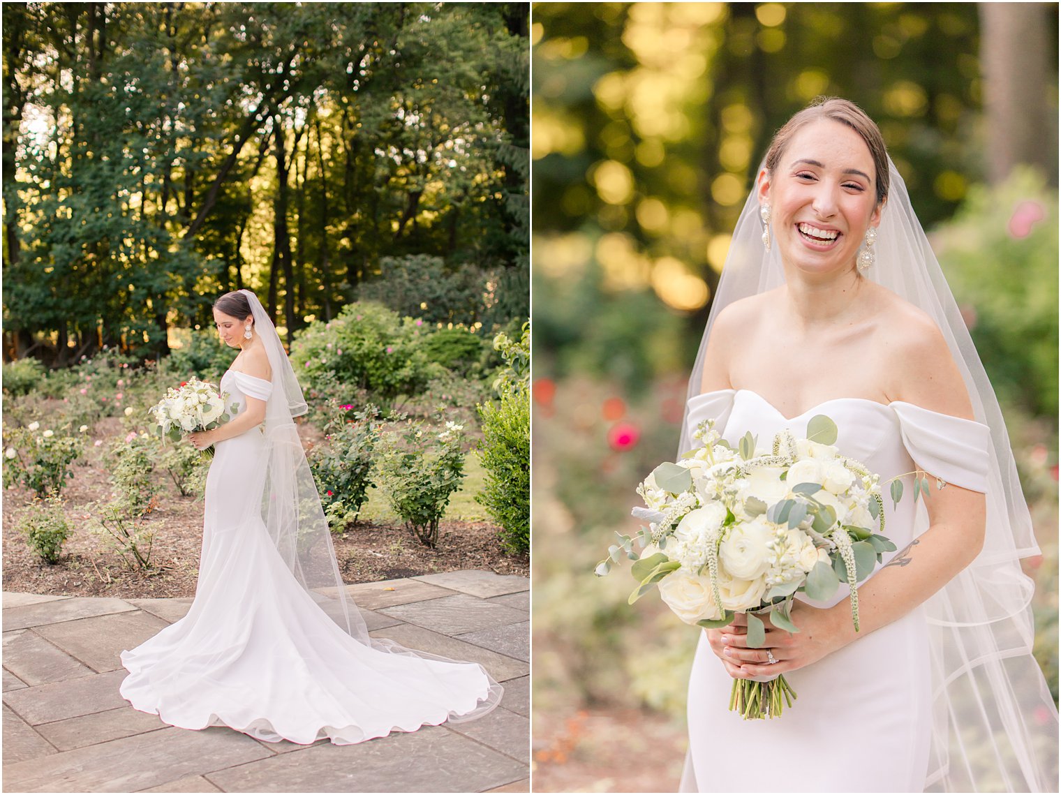 bridal portraits at the Gardens of Wyckoff 