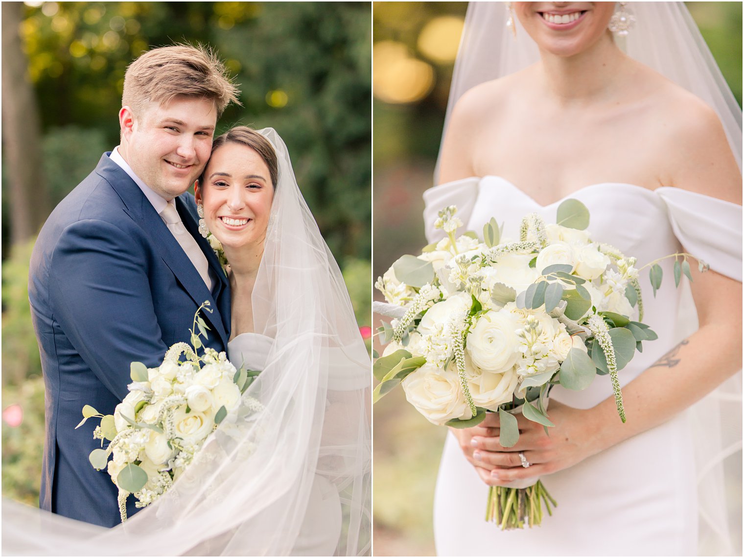 bride and groom photos at the Gardens of Wyckoff 