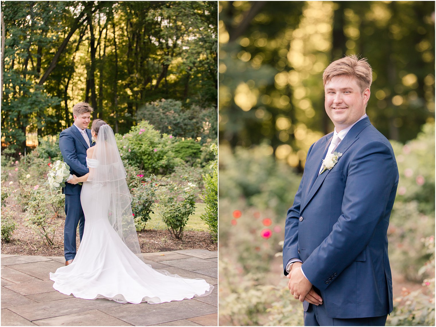 bride and groom photos at the Gardens of Wyckoff 